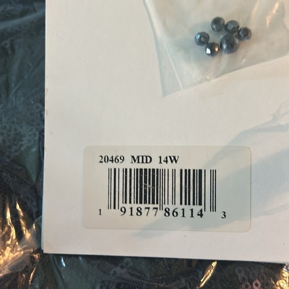 Mac Duggal 20469 NWT Navy High Neck Flutter Sleeve Embellished A-Line Gown - Picture 8 of 11